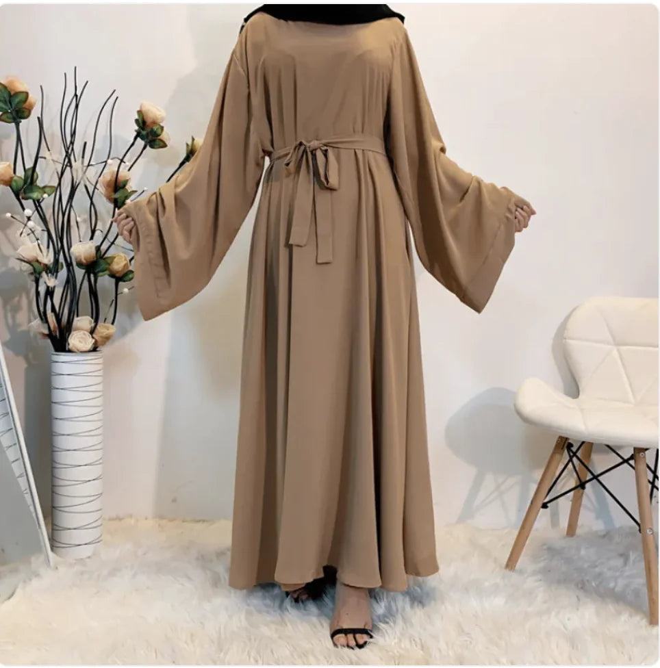 Vestido Abaya Largo para Mujeres Musulmanas - Estilo Dubái