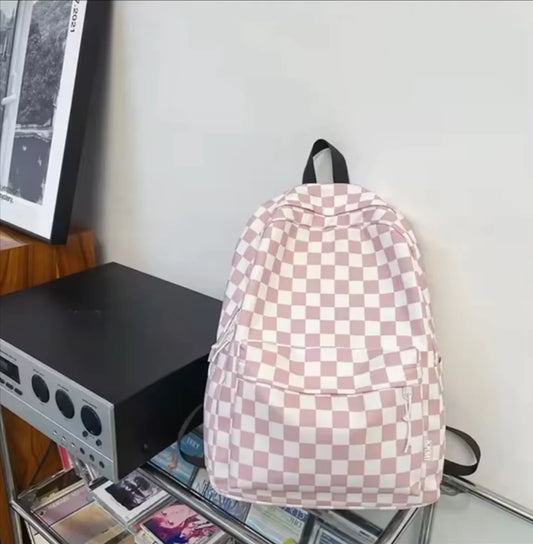 Mochila Escolar a Cuadros para Niños y Niñas - Bolso Estiloso de Escuela Secundaria Japonesa