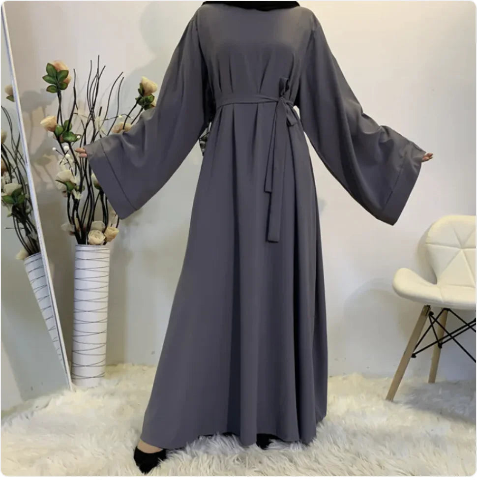 Vestido Abaya Largo para Mujeres Musulmanas - Estilo Dubái