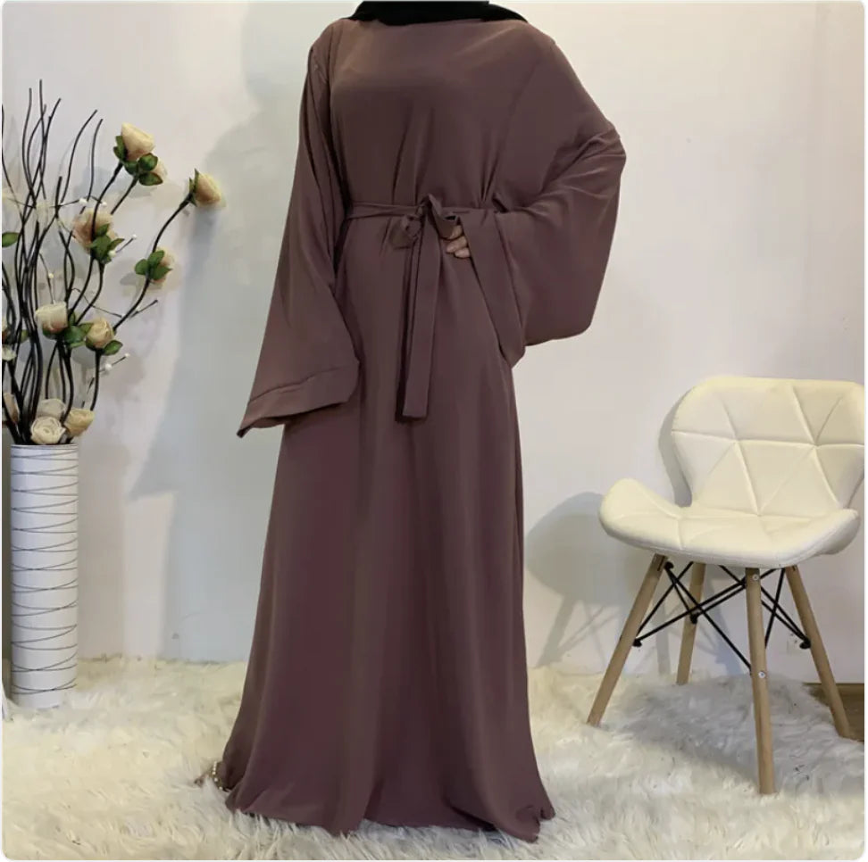 Vestido Abaya Largo para Mujeres Musulmanas - Estilo Dubái