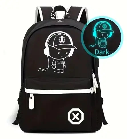 Mochila escolar luminosa de anime