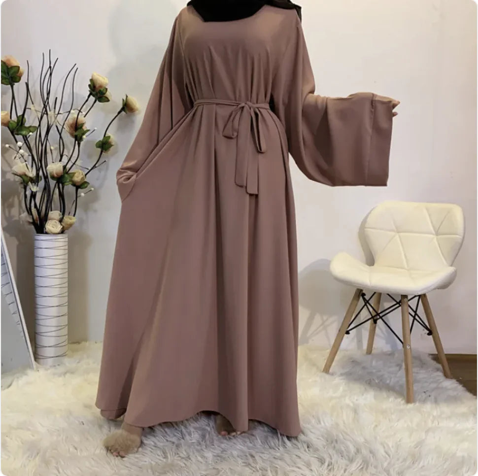 Vestido Abaya Largo para Mujeres Musulmanas - Estilo Dubái