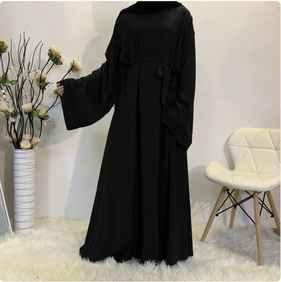 Vestido Abaya Largo para Mujeres Musulmanas - Estilo Dubái