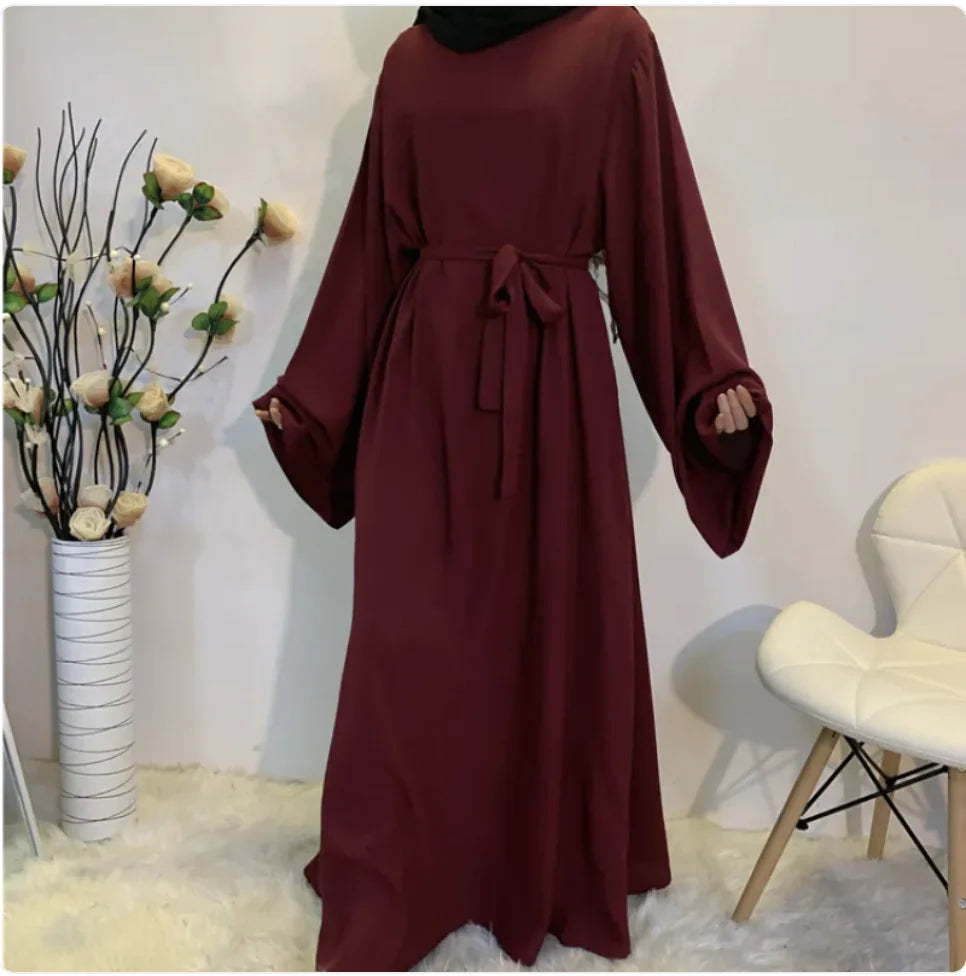 Vestido Abaya Largo para Mujeres Musulmanas - Estilo Dubái