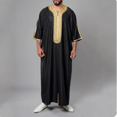 Ropa de Hombre Musulmán Kaftan, Túnica de Moda Islámica