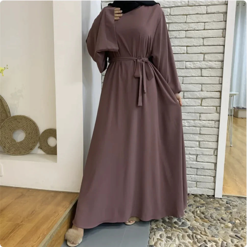 Vestido Abaya Largo para Mujeres Musulmanas - Estilo Dubái