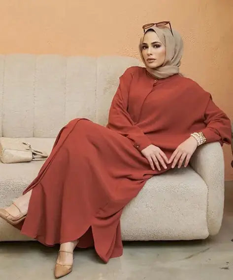 Vestido Abaya de manga larga para musulmanes