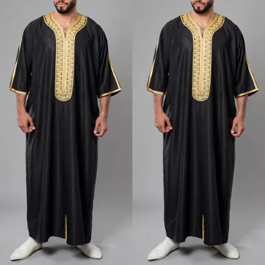 Ropa de Hombre Musulmán Kaftan, Túnica de Moda Islámica