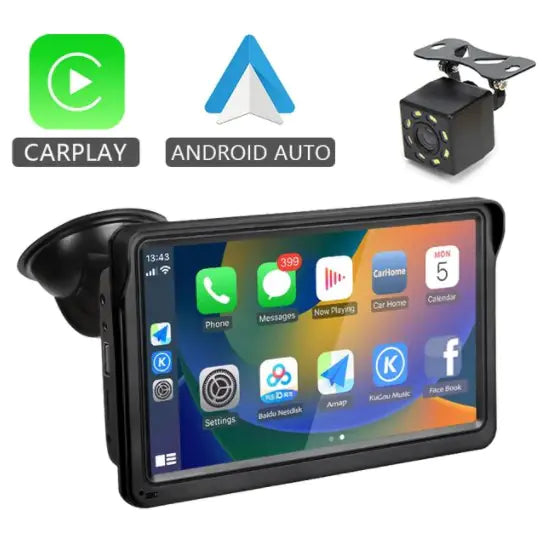 Hippcron Reproductor Multimedia de Vídeo para Coche con CarPlay y Android Auto